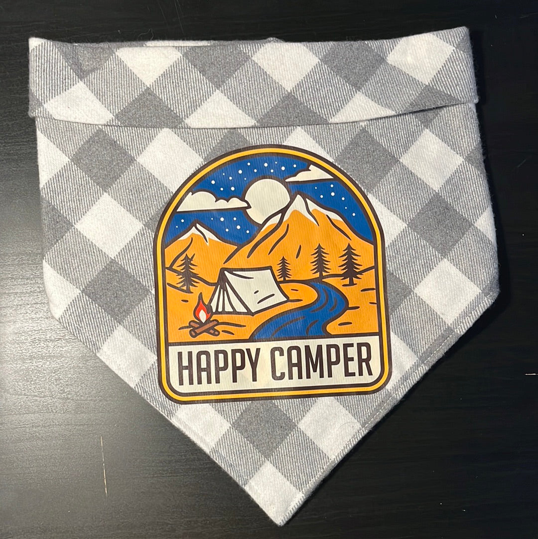 Grey Plaid Happy Camper XL