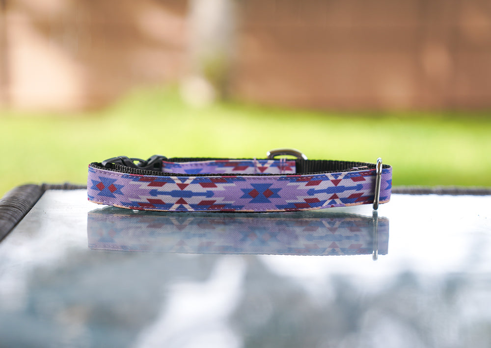 Recycled Canvas Maeve Lilac Dog Collar