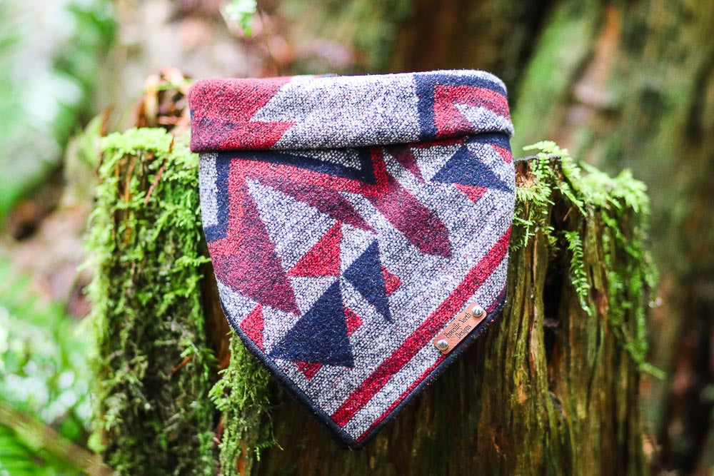 Maroon Peak Snap on Dog Bandana